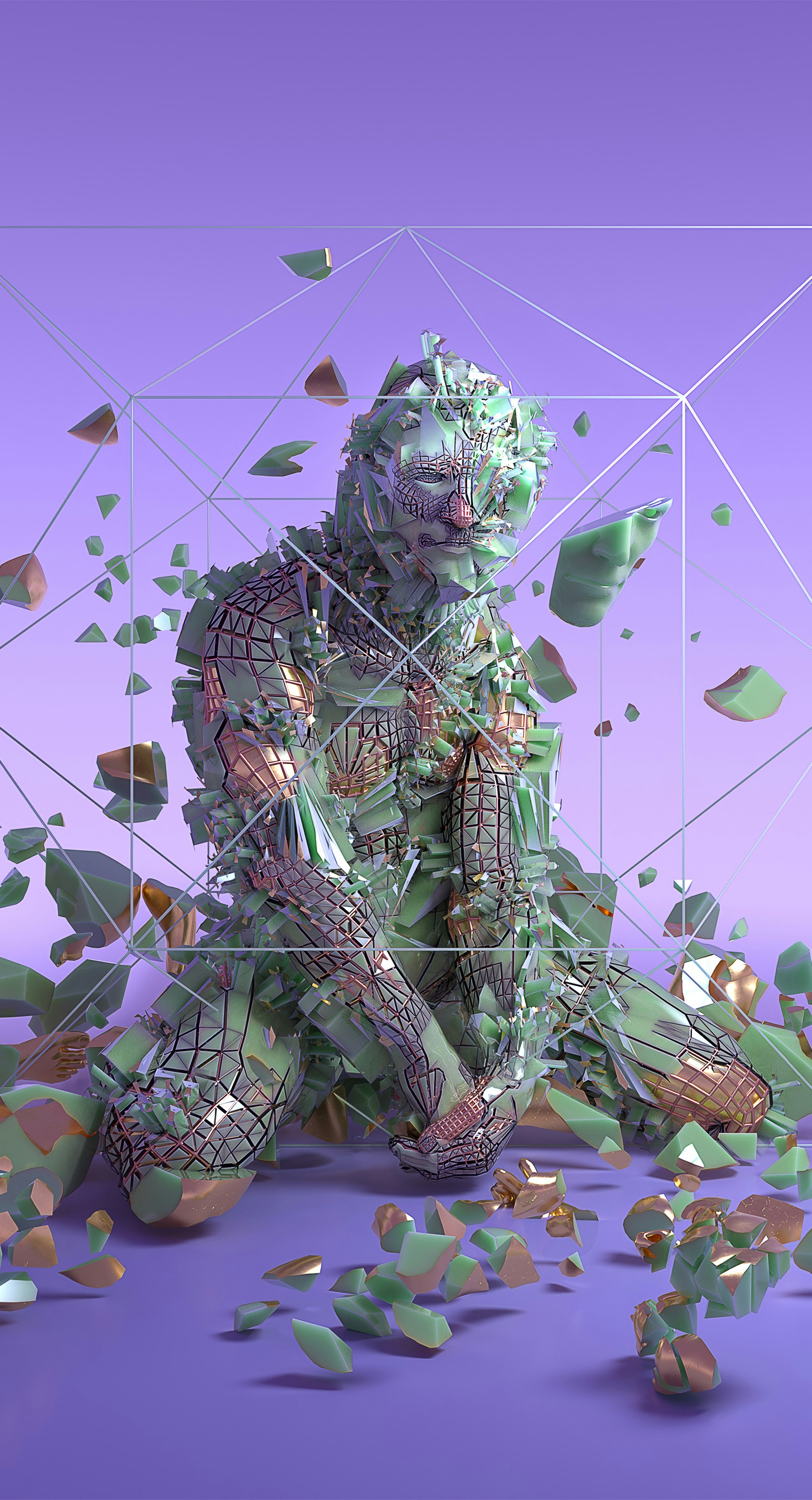 ugly v wallpaper with 3d background